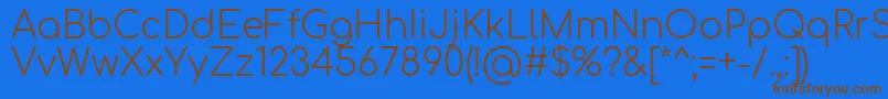Comfortaa Light Font – Brown Fonts on Blue Background