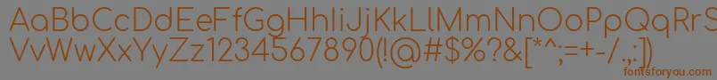 Comfortaa Light Font – Brown Fonts on Gray Background