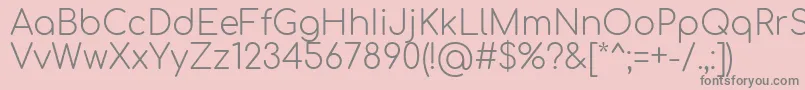 Comfortaa Light Font – Gray Fonts on Pink Background