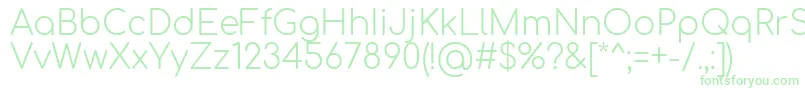 Comfortaa Light Font – Green Fonts on White Background