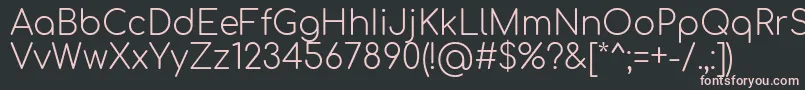 Comfortaa Light Font – Pink Fonts on Black Background