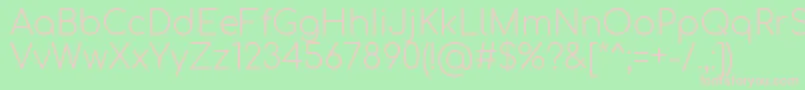 Comfortaa Light Font – Pink Fonts on Green Background