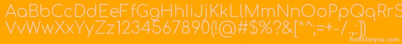 Comfortaa Light Font – Pink Fonts on Orange Background