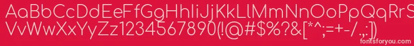 Comfortaa Light Font – Pink Fonts on Red Background