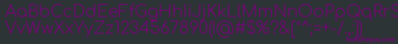 Comfortaa Light Font – Purple Fonts on Black Background