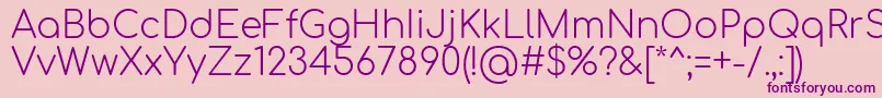 Comfortaa Light Font – Purple Fonts on Pink Background