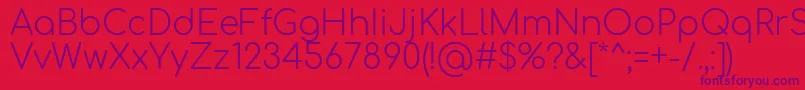 Comfortaa Light Font – Purple Fonts on Red Background
