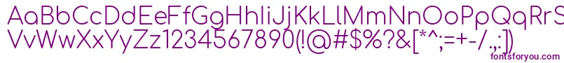 Comfortaa Light Font – Purple Fonts on White Background