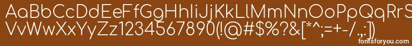Comfortaa Light Font – White Fonts on Brown Background