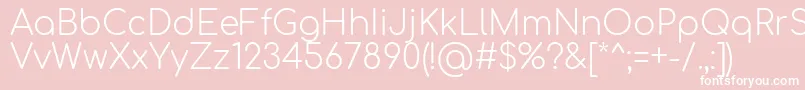 Comfortaa Light Font – White Fonts on Pink Background