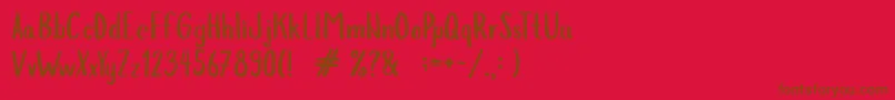 Slopes Font – Brown Fonts on Red Background