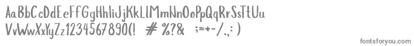 フォントSlopes – 白い背景に灰色の文字
