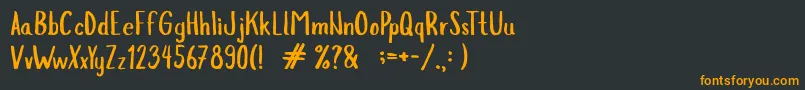 Slopes Font – Orange Fonts on Black Background