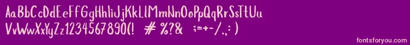 Slopes Font – Pink Fonts on Purple Background