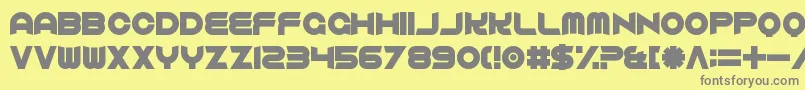 フォントComfortably Dumb – 黄色の背景に灰色の文字