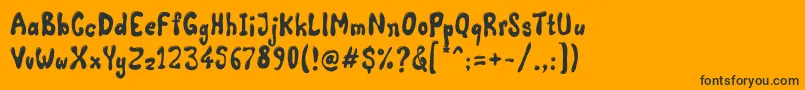 Comic Land Highlight Font – Black Fonts on Orange Background