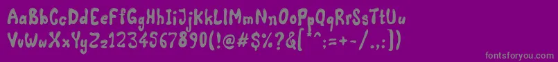 Comic Land Highlight Font – Gray Fonts on Purple Background