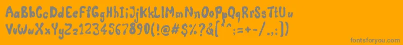 Comic Land Highlight Font – Gray Fonts on Orange Background