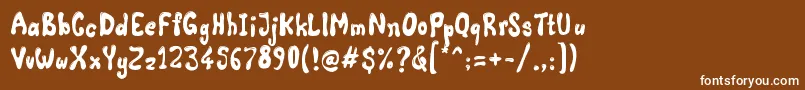 フォントComic Land Highlight – 茶色の背景に白い文字