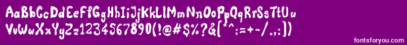 Comic Land Highlight Font – White Fonts on Purple Background