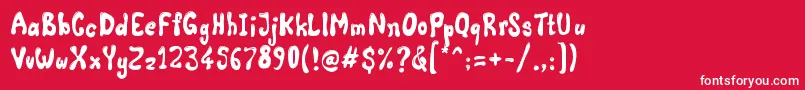 Comic Land Highlight Font – White Fonts on Red Background