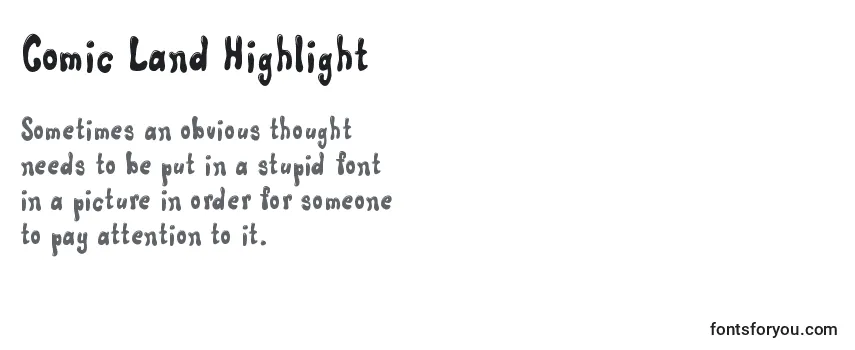 Comic Land Highlight (123794) Font