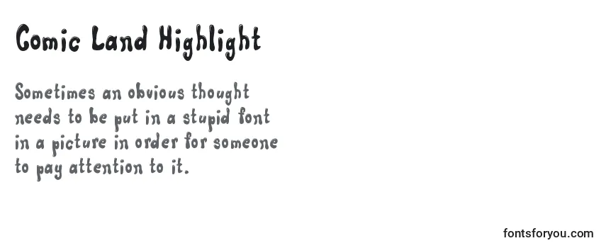 Schriftart Comic Land Highlight (123794)