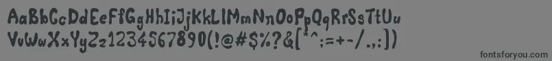 Comic Land Font – Black Fonts on Gray Background