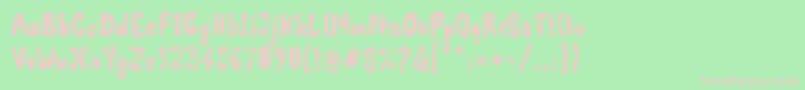 Comic Land Font – Pink Fonts on Green Background