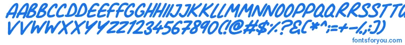 Comic Marker Deluxe Italic Font – Blue Fonts