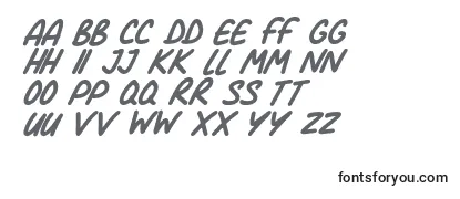 Review of the Comic Marker Deluxe Italic Font