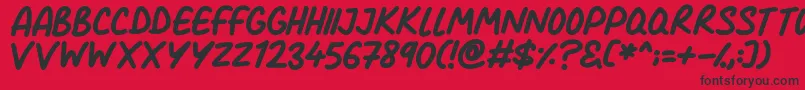 Comic Marker Deluxe Font – Black Fonts on Red Background