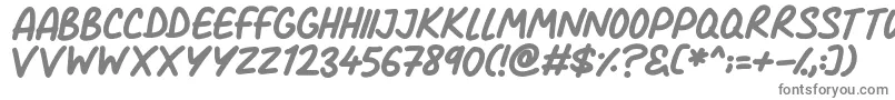 Comic Marker Deluxe-fontti – harmaat kirjasimet valkoisella taustalla