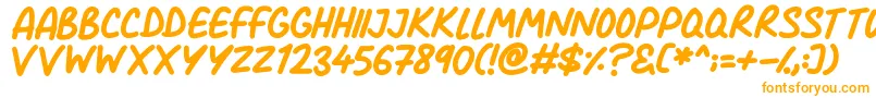 Comic Marker Deluxe Font – Orange Fonts on White Background