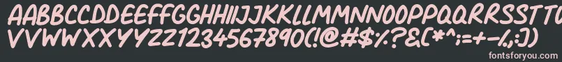 Comic Marker Deluxe Font – Pink Fonts on Black Background