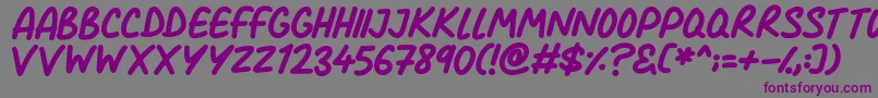 Comic Marker Deluxe Font – Purple Fonts on Gray Background