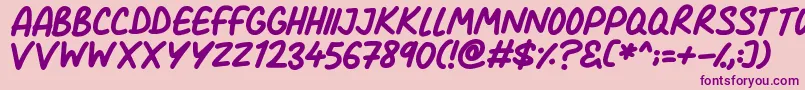Comic Marker Deluxe Font – Purple Fonts on Pink Background