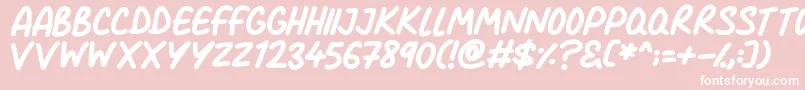 Comic Marker Deluxe Font – White Fonts on Pink Background