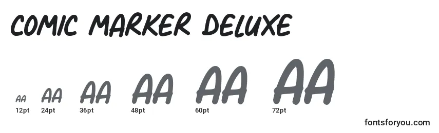 Размеры шрифта Comic Marker Deluxe