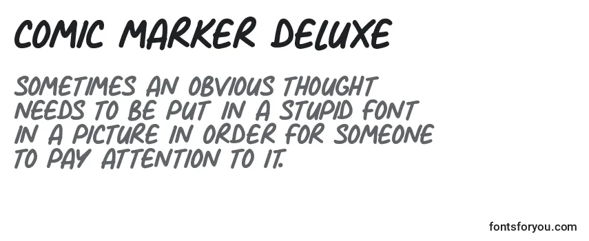 Przegląd czcionki Comic Marker Deluxe
