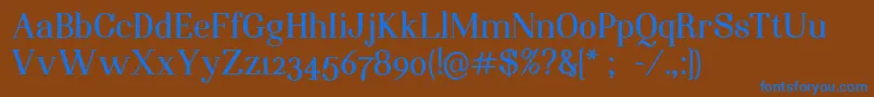 NightstillcomesBoldFinalSample Font – Blue Fonts on Brown Background