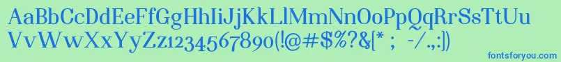 NightstillcomesBoldFinalSample Font – Blue Fonts on Green Background