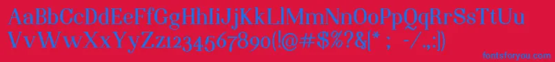 NightstillcomesBoldFinalSample Font – Blue Fonts on Red Background