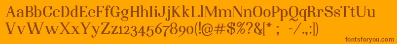NightstillcomesBoldFinalSample Font – Brown Fonts on Orange Background