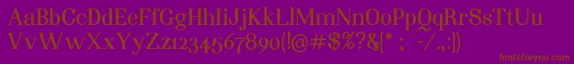 NightstillcomesBoldFinalSample Font – Brown Fonts on Purple Background