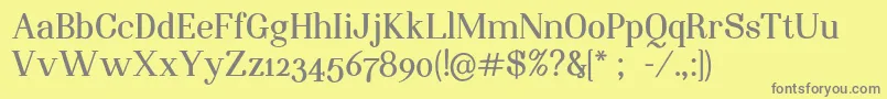 NightstillcomesBoldFinalSample-fontti – harmaat kirjasimet keltaisella taustalla