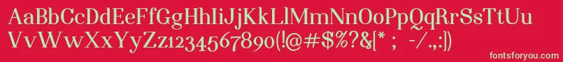 NightstillcomesBoldFinalSample Font – Green Fonts on Red Background