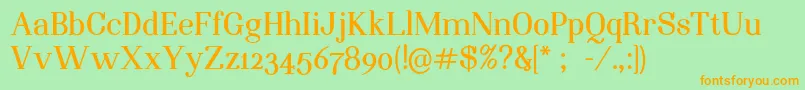NightstillcomesBoldFinalSample Font – Orange Fonts on Green Background