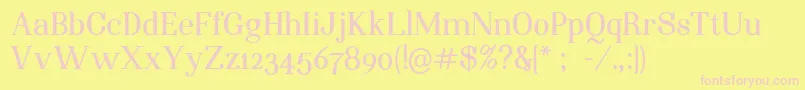 NightstillcomesBoldFinalSample Font – Pink Fonts on Yellow Background