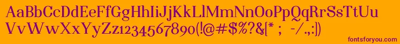 NightstillcomesBoldFinalSample Font – Purple Fonts on Orange Background